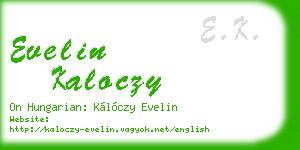 evelin kaloczy business card